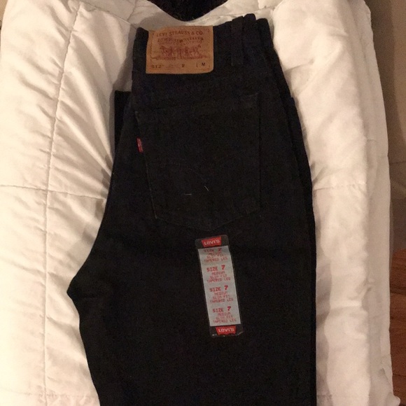 Black Jean’s Levis size M slim fit Tapered Length M, style 512 - Picture 4 of 7